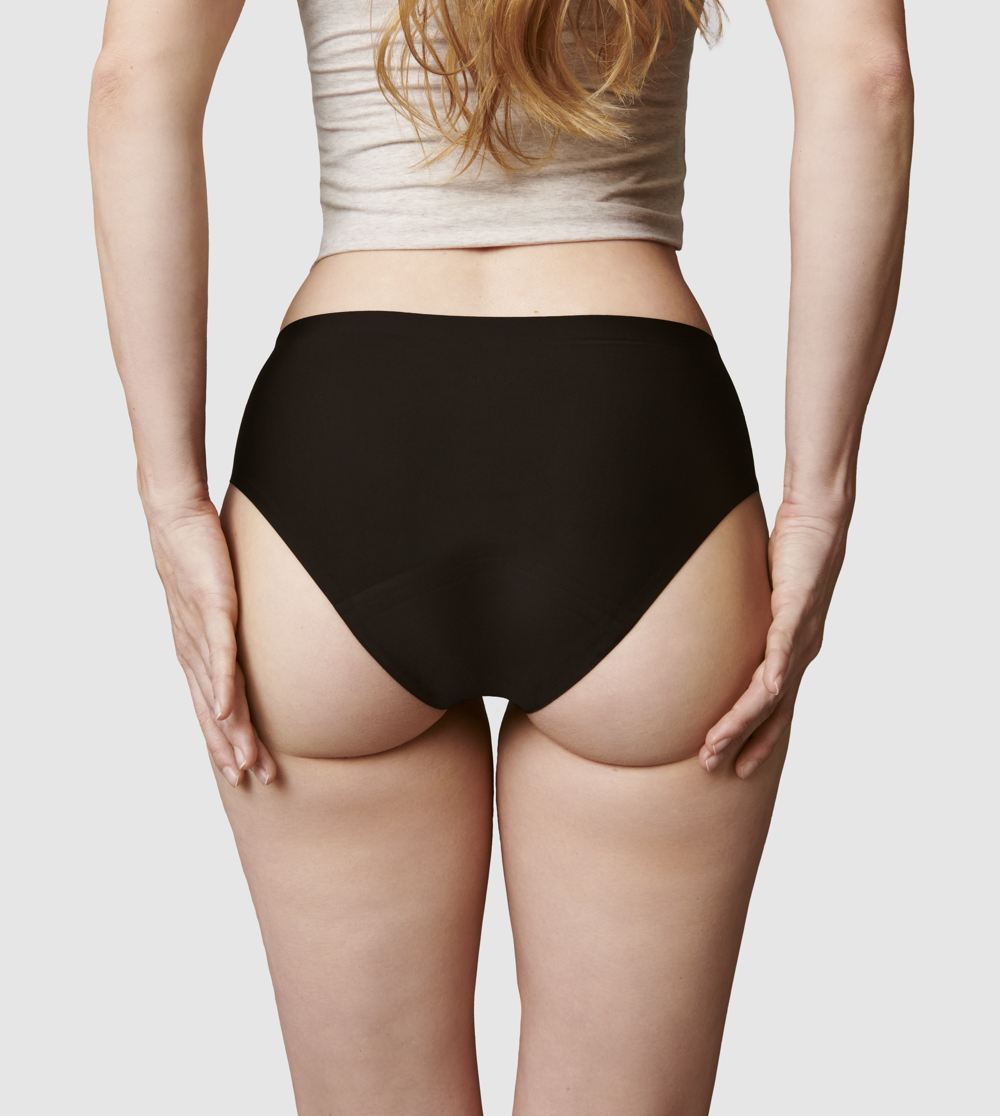 Menstruační kalhotky LUNA+ ze zadu barva černá